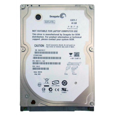 Hard Disk laptop Seagate LD25.2 40GB, 2MB Cache S-ATA, 2.5" 